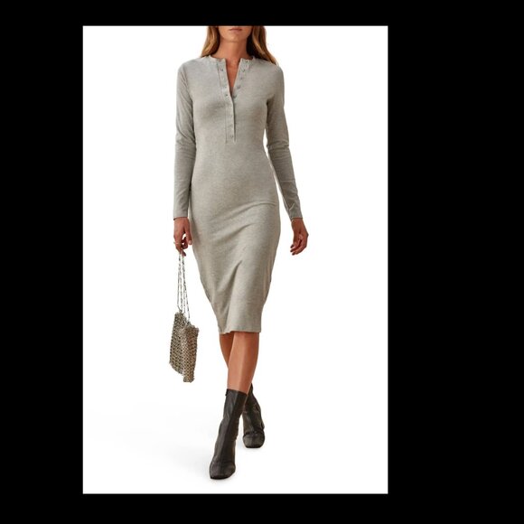 Refoormation Stein Henley Midi Dress - Picture 1 of 4